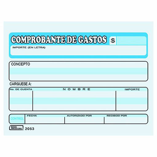 COMPROBANTE DE GASTOS TAM ¼ DE CARTA BLOCK C/ 50 MATOFIRAYTER08COGA - Código: MATOFIRAYTER08COGA | Compra en Guadalajara