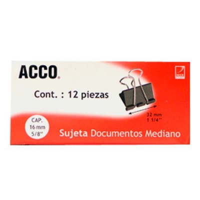 SUJETA DOCUMENTOS ACCO 5434 MED C/12 SUJETADORES MATOFIACCOP2463 - Código: MATOFIACCOP2463 | Compra en Guadalajara