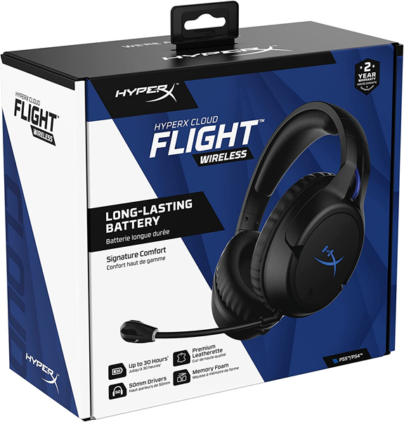 HYPERX CLOUD FLIGHT PS5 HHSF1-G A-BK/G UPC 0196188047309 - 4P5H6AA