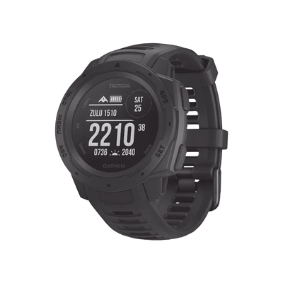 Reloj Instinct de edición táctica color negro. version no recargable por medio de energía solar.  <br>  <strong>Código SAT:</strong> 54111500 <img src='https://ftp3.syscom.mx/usuarios/fotos/logotipos/garmin.png' width='20%'>  - GARMIN