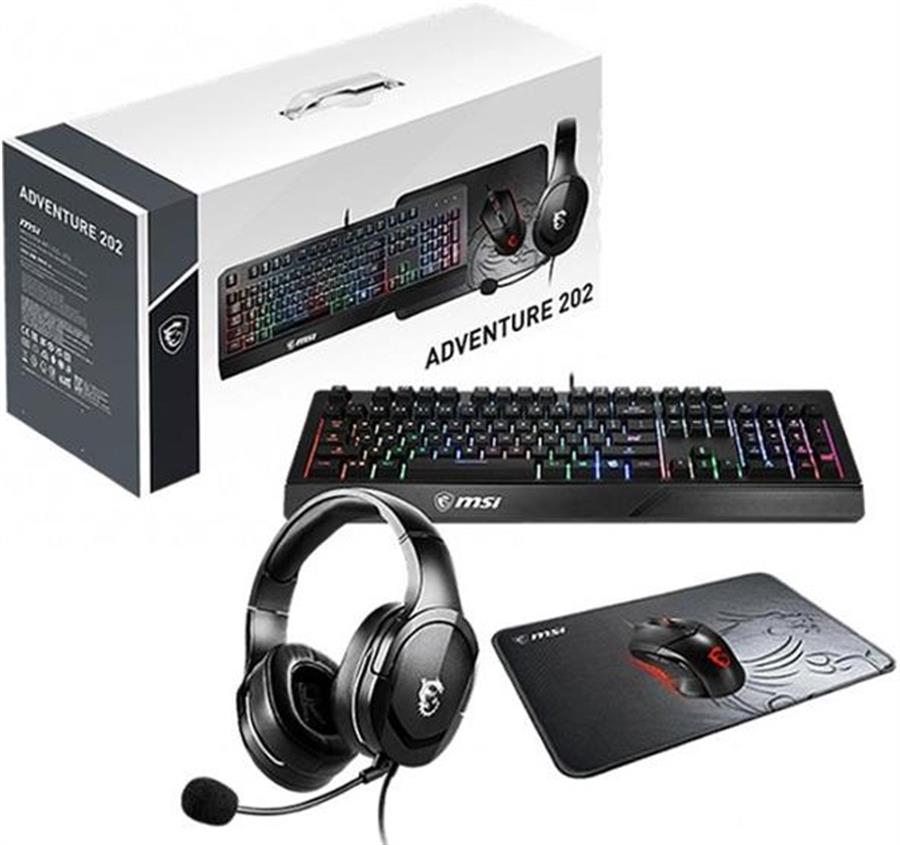 KIT MSI ADVENTURE 202 TECLADO/M OUSE/DIADEMA/MAUSEPAD/ALAMBRICO UPC  - KINGSTON