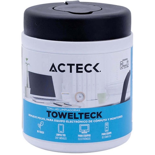 TOALLAS HUMEDAS 370GR BOTE 30  PZS ACTECK - ACMA-013