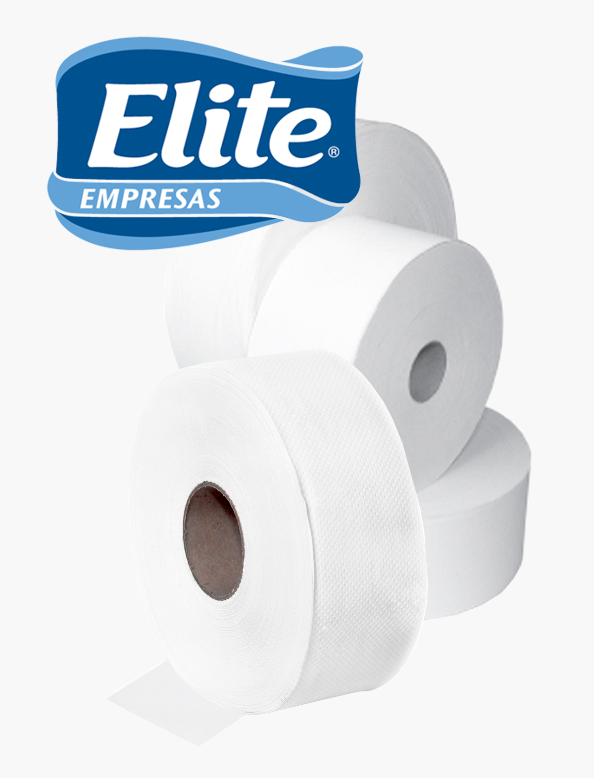 Papel Higiénico blanco Elite, paq. con 1 Higiénico, Elite bobinas junior  250 m, 12 rollos 9 cm., Despachador eli-desh-15072 y eli-desh-15096                                                                                                                                                            2 rollos jr 250 m hjs                    - 6695