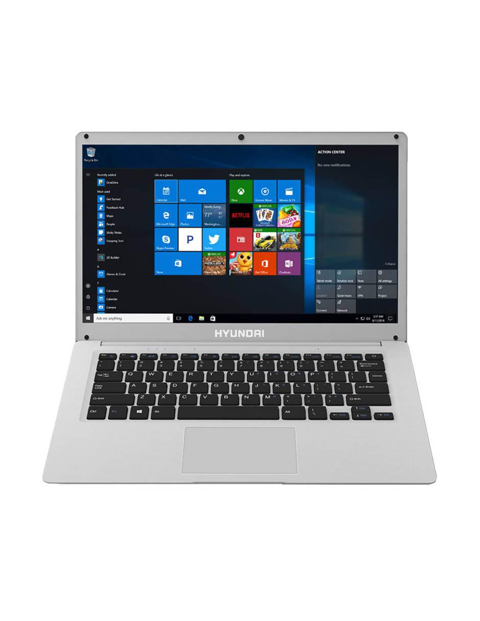 Hyundai HyBook 14.1" 1366x768TN, N3350, 4GB RAM, 64GB + 1TB HDD, 2.0MP, NO RJ45, Windows 10 Home Single Language, Plastic, Spanish, Space Grey - Refurbished HTLB14INC4Z2SSG1TB_B UPC  - HYUNDAI