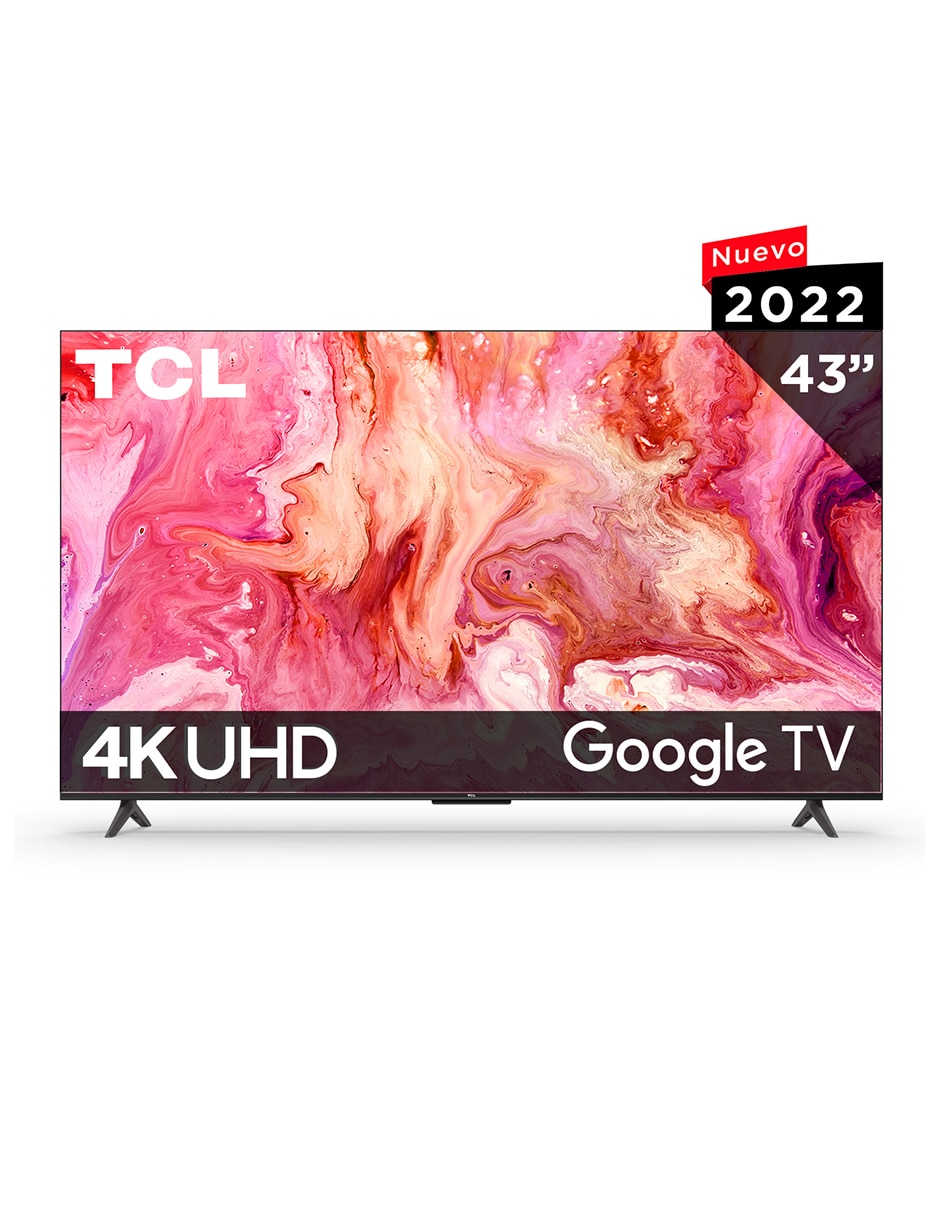 LED UHD 4K TCL 43" SMART TV | Google Tv | Control remoto por voz | Sonido Tridimensional Digital | DiseÃ±o Slim sin bordes - 43S454