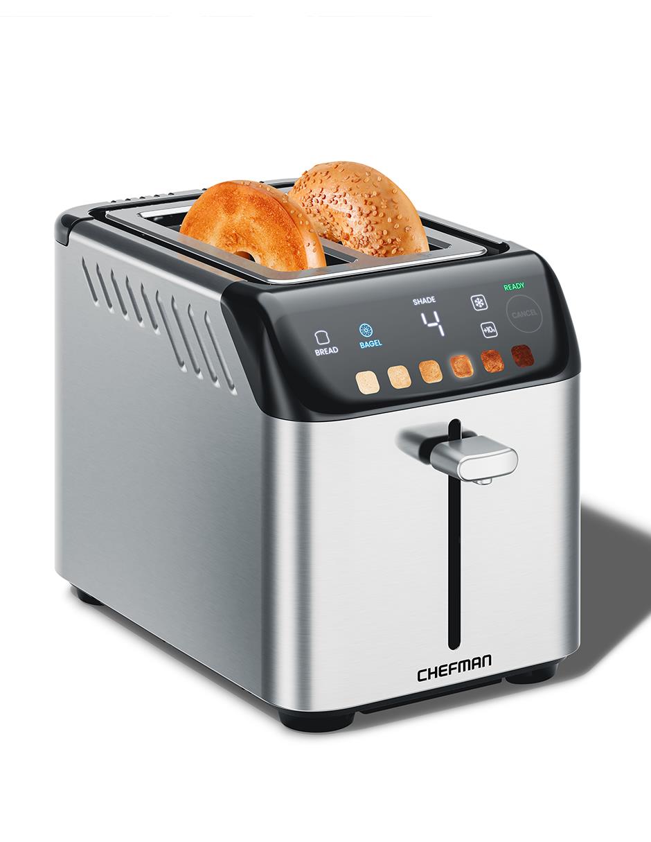 TOSTADOR DE PAN DE 2 REBANADAS ACERO INOXIDABLE DIGITAL RANURAS EXTRA ANCHAS - Código: RJ31-SS-T | Compra en Guadalajara