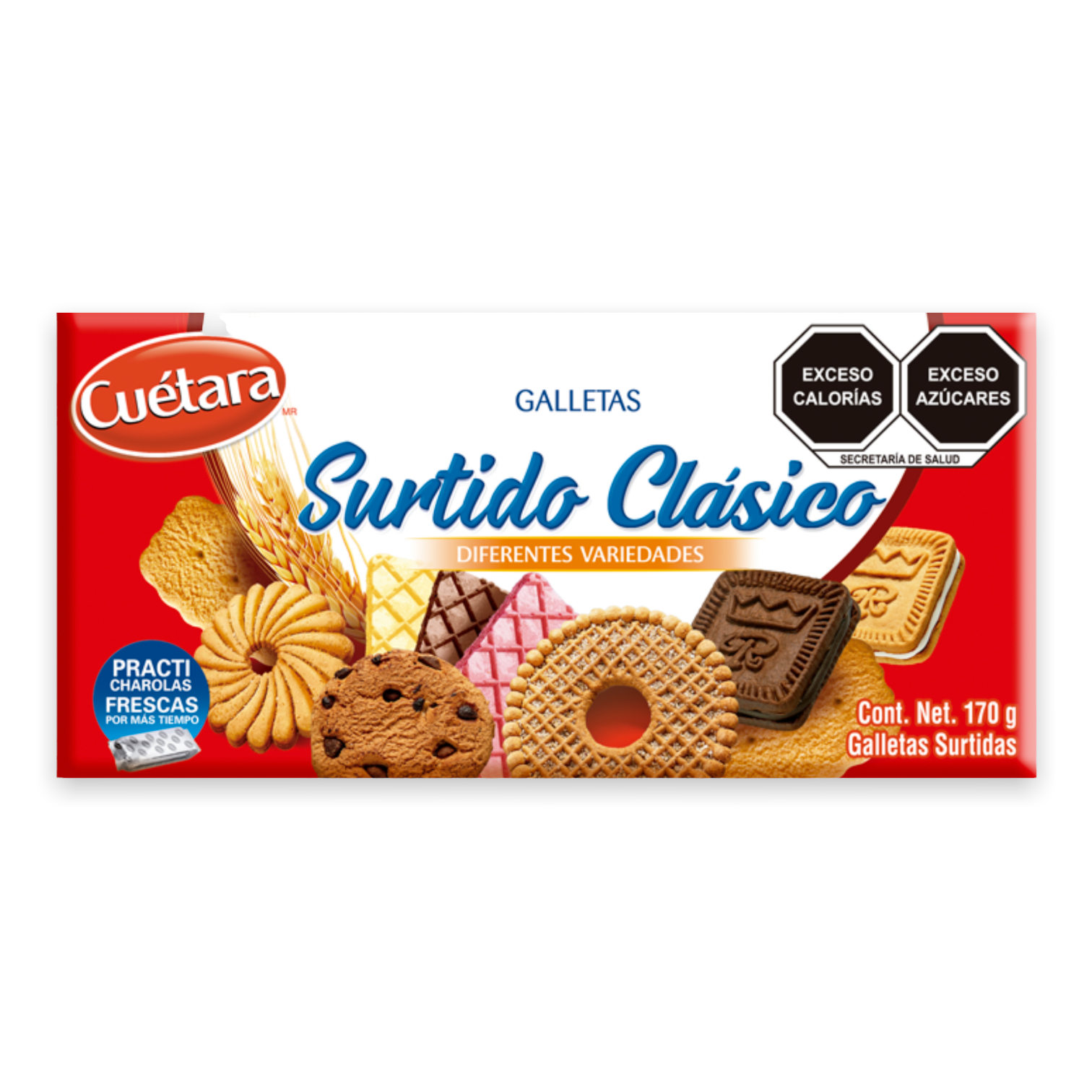 Galletas Cuétara surtido clásico 170 gr  Con el tradicional surtido para que degustes la presentación de las galletas que tanto te gustan con tus bebidas calientes favoritas. ofrécelas como botanas sencillas a tus invitados                                                                          .                                        - CUETARA