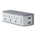 Belkin 3-Outlet Mini Surge Protector with USB Ports 21 AMP - Protector contra sobretensiones - conectores de salida 3 - BELKIN