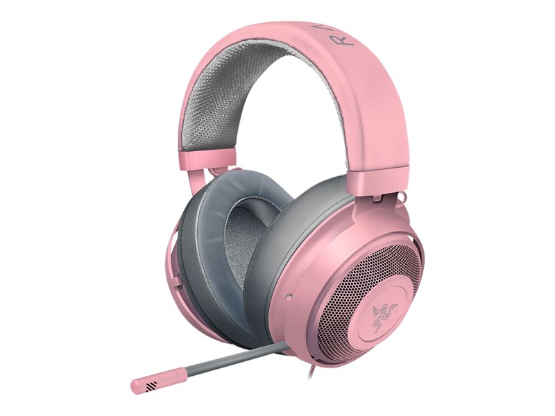 Razer Kraken - Quartz Edition - auricular - tamaño completo - cableado - conector de 35 mm - aislamiento de ruido - rosa cuarzo - RZ04-02830300-R3M1