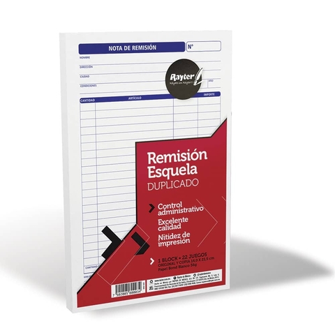 Remisión Rayter  1/4 duplicado blíster c Remisión Rayter 1/4 duplicado blíster con 6, color blanco, 22 juegos                                                                                                                                                                                            on 6, color blanco, 22 juegos            - 04R142DUB6