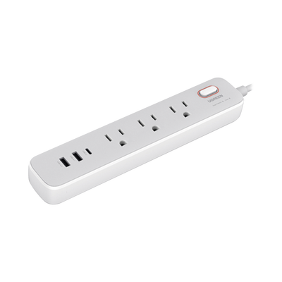 Regleta de Alimentación 30W 2 USB-A + 1 USB-C + 3 Salidas AC / Carga de Alta Velocidad / Salida USB-C PD de 30W (GaN) / Salidas AC Tipo B / Protección Contra Sobretensiones / 6 en 1 <br>  <strong>Código SAT:</strong> 46171611 - 15461