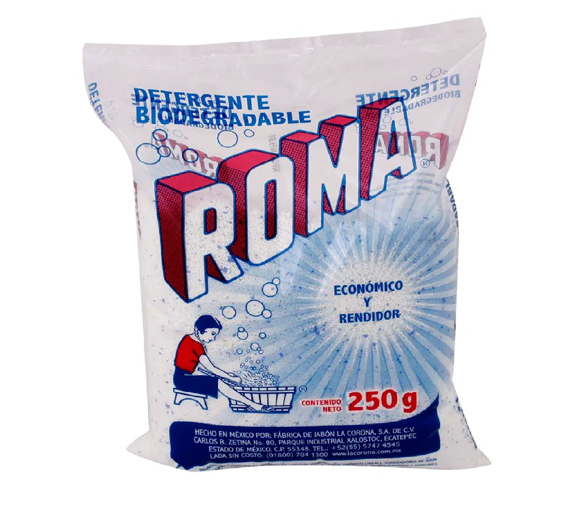 Detergente multiusos biodegradable en po Multiusos en polvo biodegradable. Es economico y rendidor. ideal para el lavado de ropa blanca y color. deja brillantes los trastes. presentación en bolsa de 2 kg.                                                                                             lvo Roma bolsa 2 kg                      - ROMA