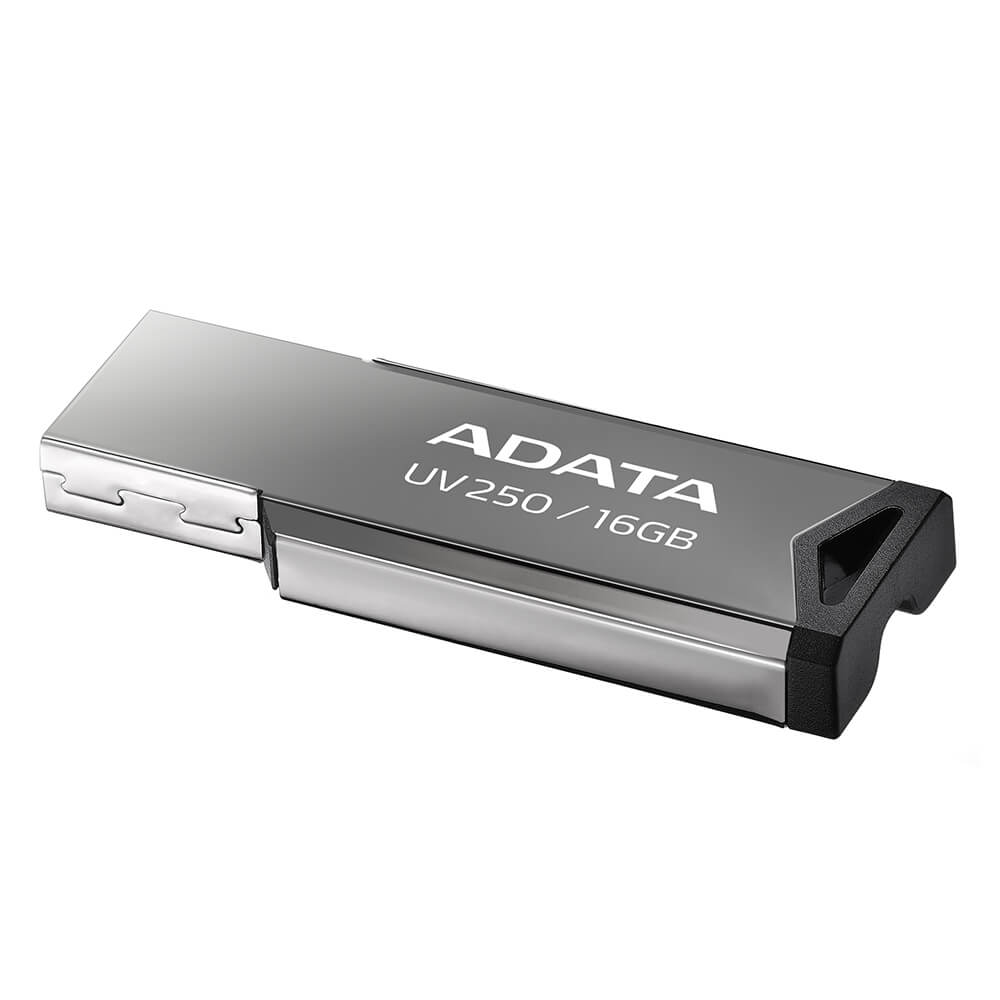 MEMORIA USB ADATA AUV250-16G-RBK 16GB COLOR PLATA 2.0 - UV250BK-16G