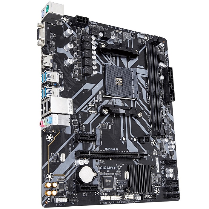 Gigabyte Tarjeta madre Gigabyte GA-B450M DS3H más Procesador CPU AMD 4750G núcleo 8 Core 36GHZ - KITGAB450MDS3H+4750