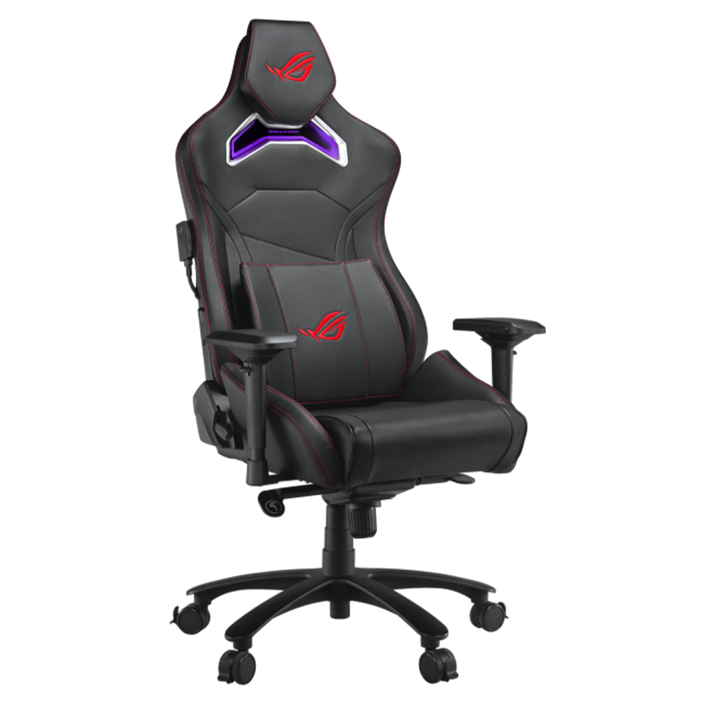 Silla Gaming Asus  Sl300C Rog Chariot Bk   Reposabrazos 4D Estilo Auto De Carreras Sop lumbar  Rgb - SL300C ROG CHARIOT/BK//