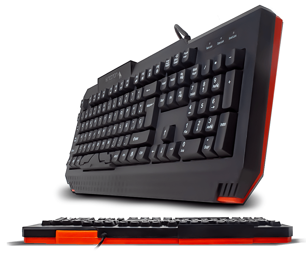 TECLADO ALAMBRICO NECNON (NGK-MINOTAUR) GAMING,ANTI-SALPICADURA,USB,BLOQ DESPL,LUZ RGB,ROJO NEGRO - NECNON