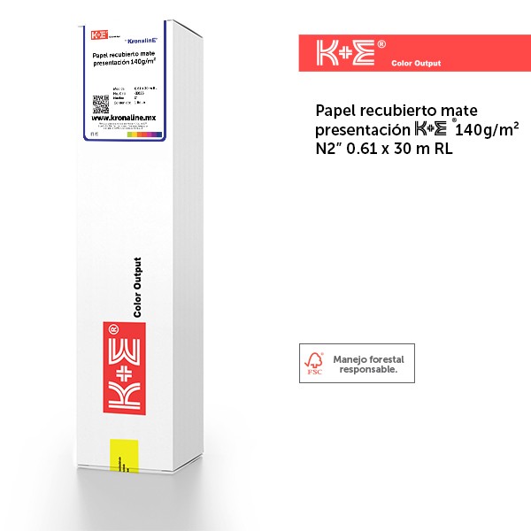 PAPEL RECUBIERTO MATE PRESENTACIÓN KE 140g/m² N2 061 x 30 m RL - KRONALINE