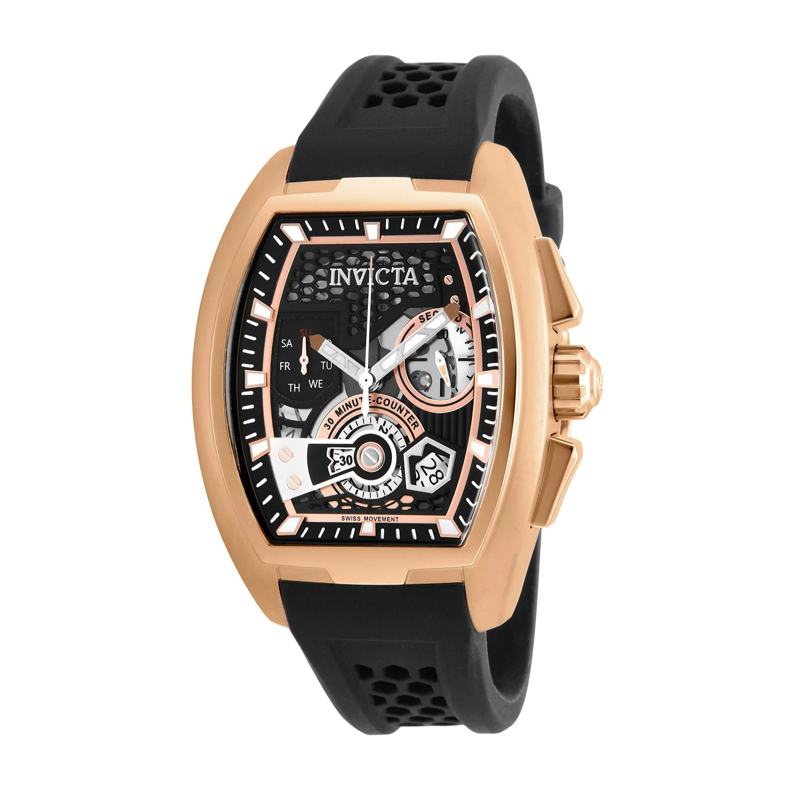 INVICTA S1 Rally Men 42mm Stainless Steel Rose Gold BlackRo - 886678318322