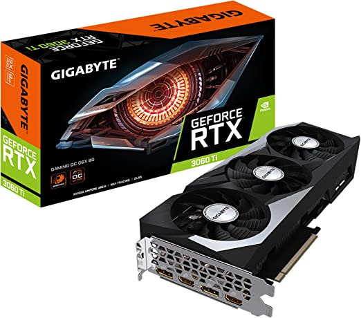 TARJETA DE VIDEO GIGABYTE RTX 3060 TI GAMING OC 8G GDDR6 PCIE 4.0 UPC - GV-N306TXGAMING OC-8