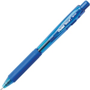 Bolígrafo Pentel retráctil wow, punta 1. Bolígrafo Pentel retráctil wow color azul c/12, punto 1.0 mm, con grip libre de latex, cuerpo triangular que brinda mayor comodidad, con agarre de caucho - PENTEL