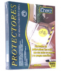 Protector de hojas traslucidos Kinera 36 Protectores traslucidos fabricados con polipropileno, tira de polipropileno reforzada y con perforación lateral para guardar en carpetas, superficie antiadherente que evita que los documentos se peguen, no levanta la impresión, fácil inserción de hojas.   0 tamaño carta caja con 100 pzas         - KINERA