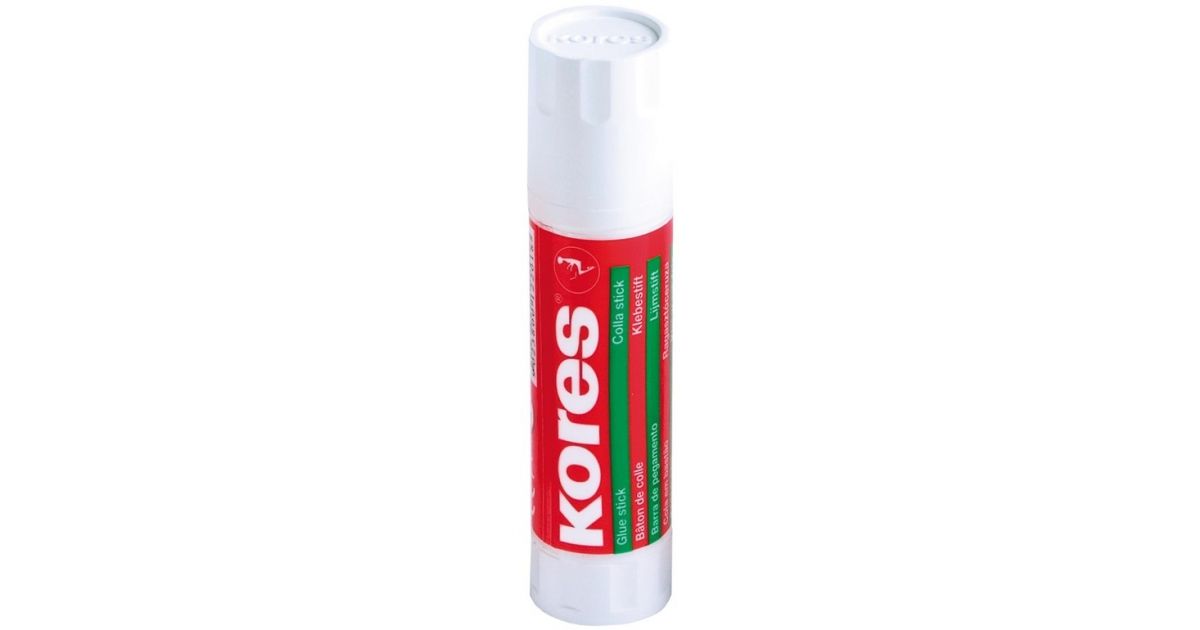 Lápiz Kores adhesivo en barra de 20 grs, Lápiz adhesivo marca Kores, envase y tapa de polipropileno blanco para pegar dos superficies porosas o una porosa contra otra no porosa, no toxico                                                                                                              1 pieza                                  - 9023800122025