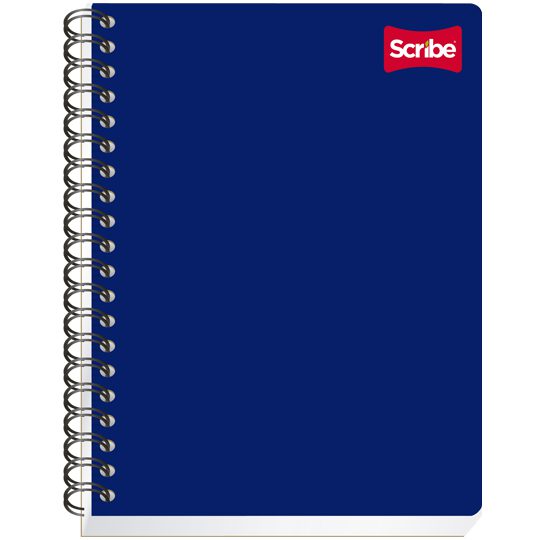 Cuaderno Scribe profesional clásico cuad Espiral doble, pasta semi rígida, 100 hojas, cartón resistente, colores surtidos                                                                                                                                                                                ro grande (7 mm), con 100 hojas          - 1002903