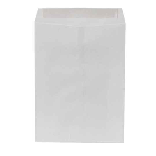 Sobre blanco engomado Fortec carta caja  Sobre tipo bolsa con solapa engomada, papel de 90 gr, escote en "V" para facilitar la manipulación de documentos, solapa con pleca guía para facilitar el cerrado del sobre, medida: 23 x 30.5 cm.                                                              con 50 piezas                            - FORTEC