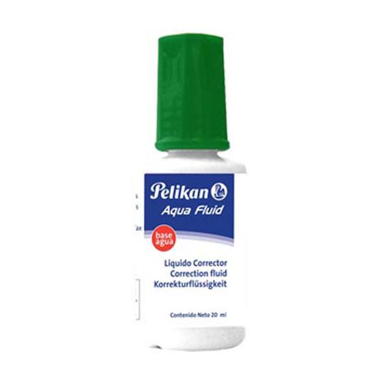 Corrector Pelikan Aqua Fluid frasco 20 m El corrector líquido en brocha permite realizar correcciones precisas y extensas de manera fácil y rápida, tapa de fácil uso, práctica brocha indeformable, para una corrección uniforme y sin residuos, fórmula amigable con el medio ambiente, sin olor, comp l 1 pieza                                - PELIKAN