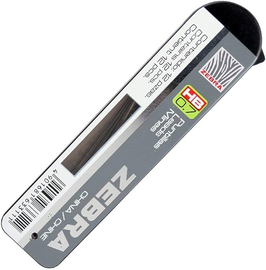 Puntillas de grafito hb 0.7 mm Zebra, 1 Puntillas de grafito hb 0.7 mm Zebra, 1 pieza con 12 puntillas - ZEBRA