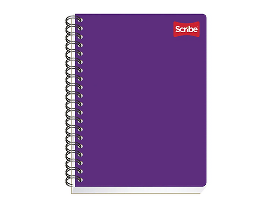 Cuaderno Scribe forma francesa clásico r Espiral doble, pasta semi rígida, 100 hojas, cartón resistente, colores surtidos                                                                                                                                                                                aya, con 100 hojas                       - 1011600