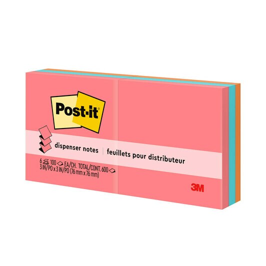 Notas Mod. r330-an Post-it Pop-up Capeto Notas pop-up neon, 6 blocks, post it, 3M - POST IT