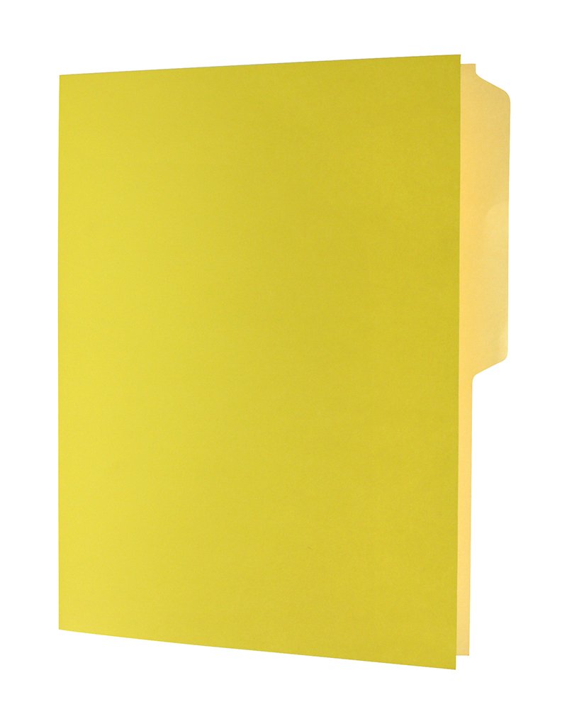 Folder de color Pendaflex carta color am Papel manila color stock de 9.5 pts., doble tonalidad: interior y exterior para evitar la perdida de documentos, pre-suajado superior y lateral para broche de 8 cm, dobleces adicionales para expansión de hasta 2 cm, caja con 25 piezas.                     arillo ceja 1/2 caja con 25 pzas         - DE PAPEL