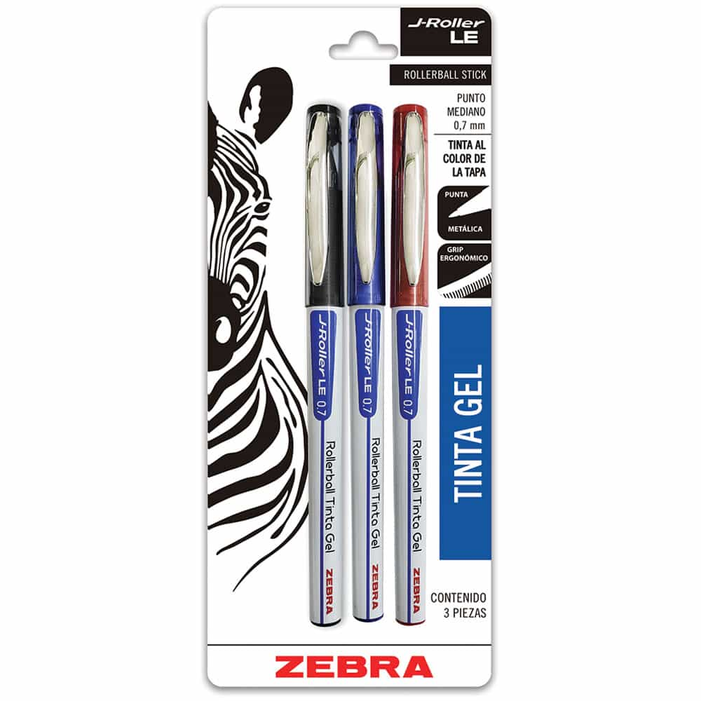 J- ROLLER LE BRILLIANT FASHION 10 PIEZAS ROLLERBALL STICK TINTA GEL PUNTO MEDIANO 0.7 MM COLORES SURTIDOS, GRIP ANTIDERRAPANTE INTEGRADO AL CUERPO, CLIP METÁLICO INTEGRADO EN LA TAPA, TAPA CON CIERRE HERMÉTICO, PUNTA METÁLICA. IDEALES PARA STUDY GRAM.  LETTERING, BULLET JOURNAL.                  .                                        - ZEBRA