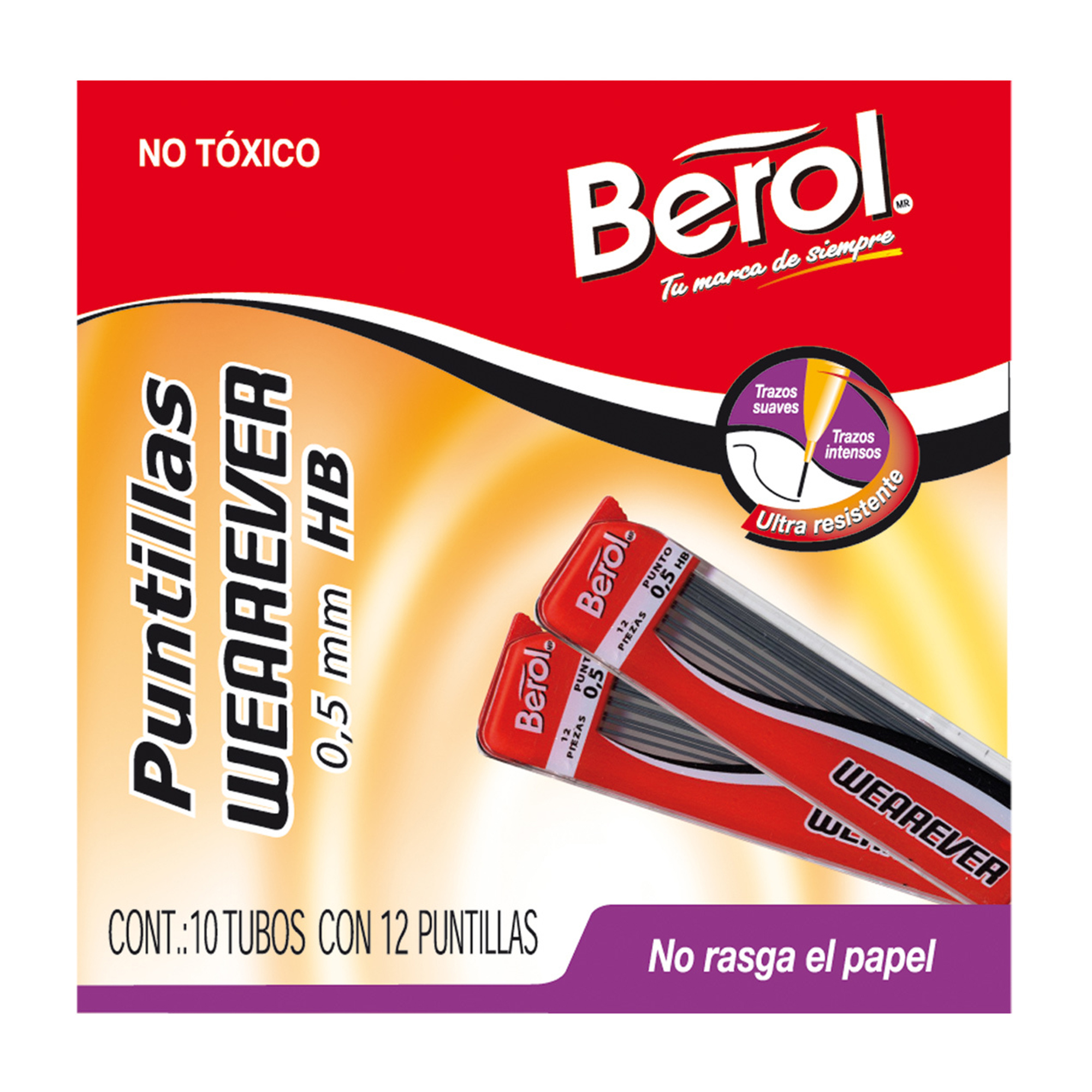 Puntillas Berol de 0.5mm 1 tubo con 12 p Puntillas berol, tubo c/12 pz c/u; grado 2-hb;repuesto de puntilla de portaminas 0.5 mm                                                                                                                                                                         untillas                                 - BEROL