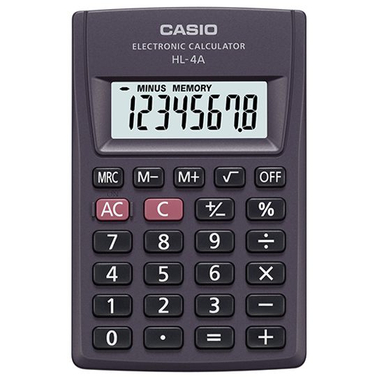 Calculadora básica 8 dígitos CASIO  bási Marcador de coma cada 3 dígitos, operaciones básicas, porcentaje regular, raíz cuadrada, teclas plásticas, pila lr54x1, dimensiones 8.8 x 56 x 87 mm                                                                                                            ca portátil                              - CASIO