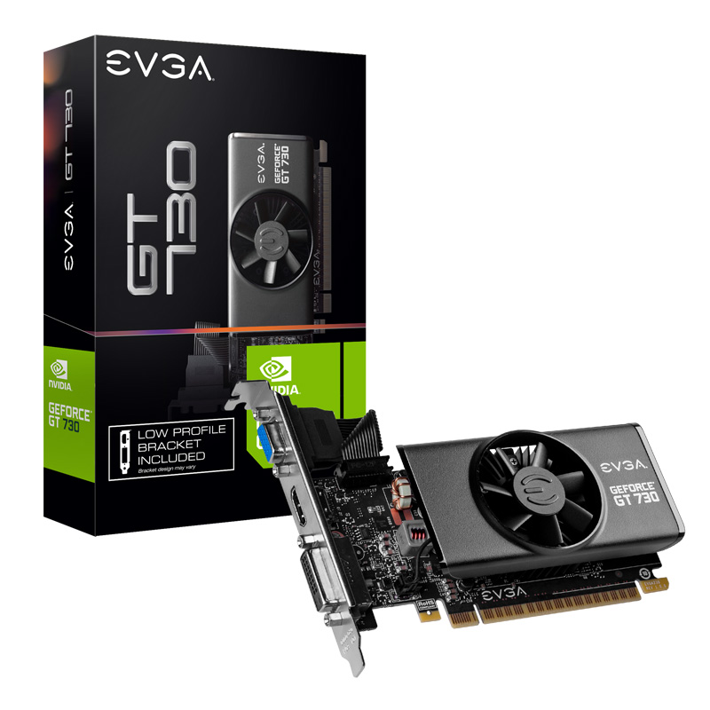 TARJETA DE VIDEO EVGA GT 730 2G  GDDR5 LOW PROFILE PCIE 20 - 02G-P3-3733-KR