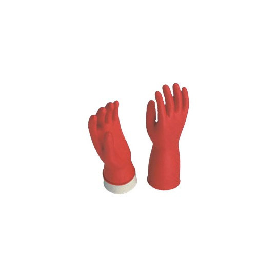 Guantes de hule Adex color rojo, N. 8    Multiusos de latex natural, de gran sensibilidad y resistencia. flocado de algodón para mayor confort. ideal para las tareas domesticas. con forro inferior para mas comodidad. mejor agarre.                                                                   .                                        - ADEX