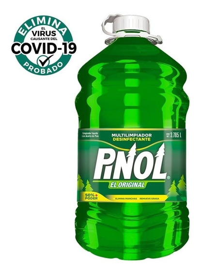 Limpiador multiusos Pinol aroma pino ori Pinol el original es un limpiador multiusos desinfectante formulado a base de aceite de pino con mas de 1000 usos de limpieza. botella con 3.7 Lt.. fabricante Alen                                                                                             ginal 3.7 Lt.                            - PINOL