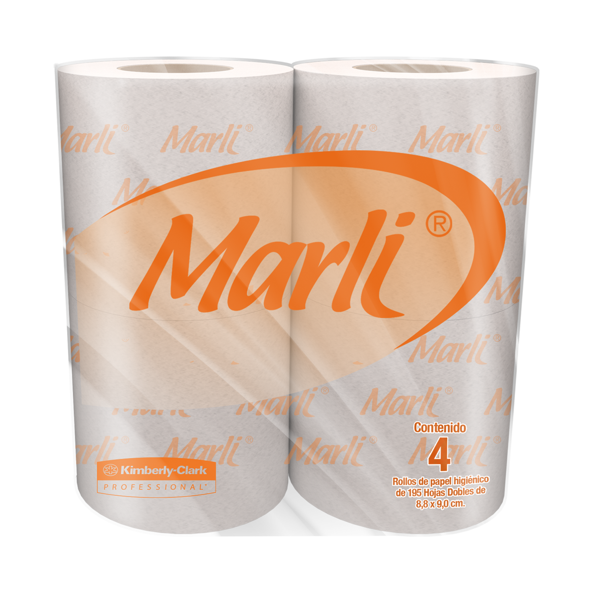 Papel Higiénico blanco Marli, colchon c/ Higiénico, blanco tradicional Marli 90524 colchon con 24 paquetes de 4 rollos, total 96 rollos, cada uno contiene 195 hjs dobles, ancho de hjs 9 cm, largo de la hjs de 8.8 cm. Despachador: 94425. fabricante Kimberly clark                                   24 paq. 195 hjs dobles                   - 90524