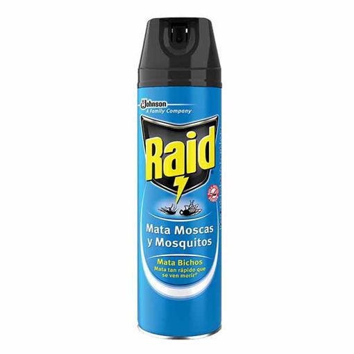 Insecticida en aerosol Raid mata bichos  Mata moscas y mosquitos. Controla tambien avispas.                                                                                                                                                                                                              de 400ml                                 - RAID