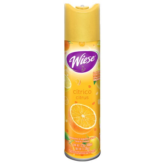 Aerosol Wiese aroma citrico 400 ml Aromatizante aroma citrico de 400 ml / 323 gr. ideal para la oficina, hogar u otro lugar, su práctica valvula permite precisos toques de aerosol para refrescar el ambiente. fórmula con fijador para que aromatice mas - NAEHO24