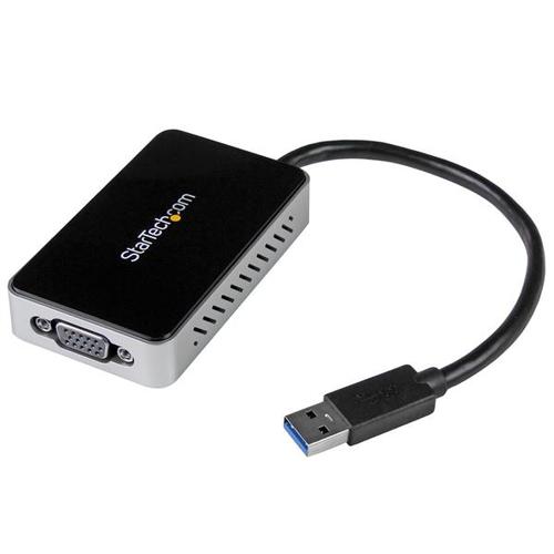 ADAPTADOR VIDEO EXTERNO USB 3.0 A VGA CON HUB 1 PUERTO USB UPC 0065030850612 - USB32VGAEH