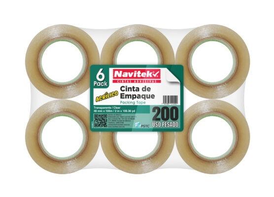 CINTA PARA EMPAQUE MOD250 ADHES ACRILICO / COLOR CORE VERDE Navitek 200 Uso Pesado CANELA NATURAL y BLANCO 48X910 mm 825048910 PZAS/ CAJA 6 Piezas por caja - NAVITEK