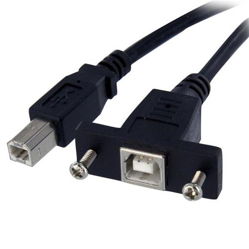 CABLE 91CM USB 2.0 MONTAJE EN PANEL MACHO A HEMBRA USB B   . UPC 0065030852128 - USBPNLBFBM3