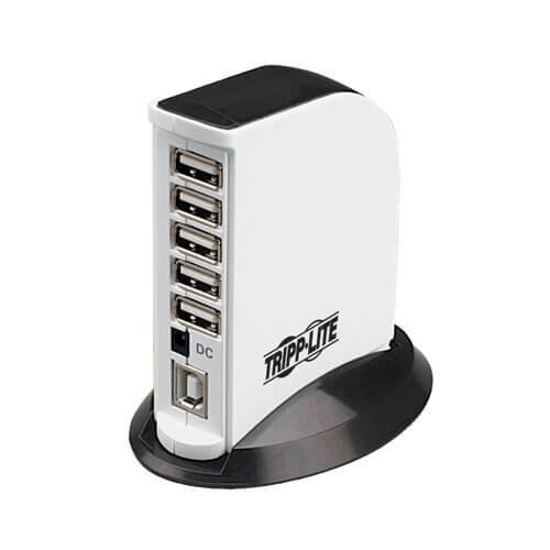 HUB DE 7 PUERTOS USB 2.0 de-alta-velocidad-blanco-y-negro UPC 0037332126733 - U222-007-R