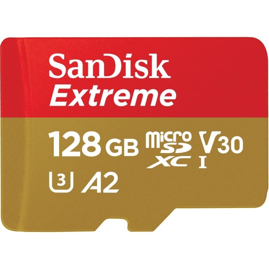 MEMORIA SANDISK EXTREME 128GB MICRO SDXC 160MB/S 4K CLASE 10 A2 V30 C/ADAPTADOR - SDSQXA1-128G-GN6MA