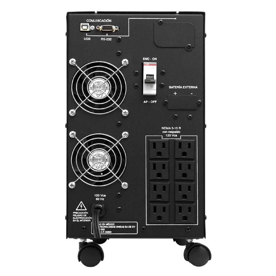 UPS 2KVA Online Senoidal Resp 15min 120V UPS ST-2000 VA TM UPS-1-031 EAN 7501693403077UPC  - COMPLET