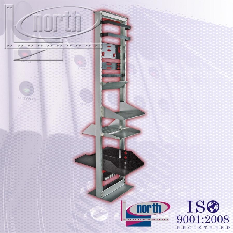 RACK NORTH SYSTEM 42 U.R. 2 POSTES 19 PULGADAS ALUMINIO (LIGERO) NEGRO LISO - NORTH SYSTEM