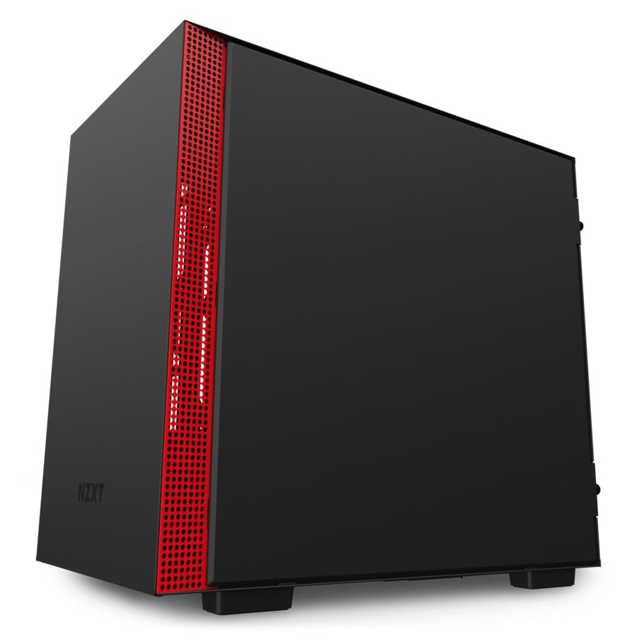 GABINETE NZXT H210/ NEGRO-ROJO/CON VENTANA/MINI-TOWER, MINI-ITX/GAMER - CA-H210B-BR